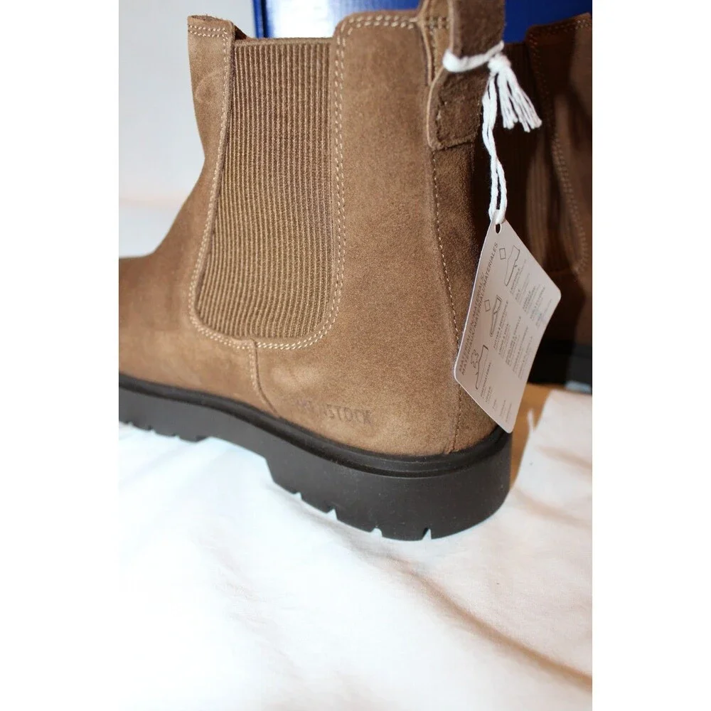 Birkenstock Mens Highwood Slip On Chelsea Ankle Boots Dark Tea EU 45 US‎ 12